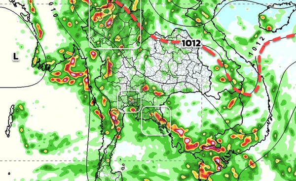 คาดการณ์อากาศ 7 วัน เหนือ-กลางด้านตะวันตก ยังคงมีฝน 13-18 พ.ย. เจอลมหนาวระลอกใหม่