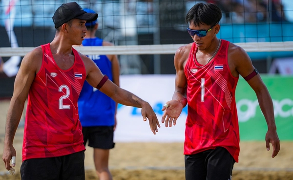 หนุ่มชายหาดไทย ลิ่วชิงทองซีเกมส์ฯ  ตบเวียดนามขาด แย่งแชมป์ อินโดฯ