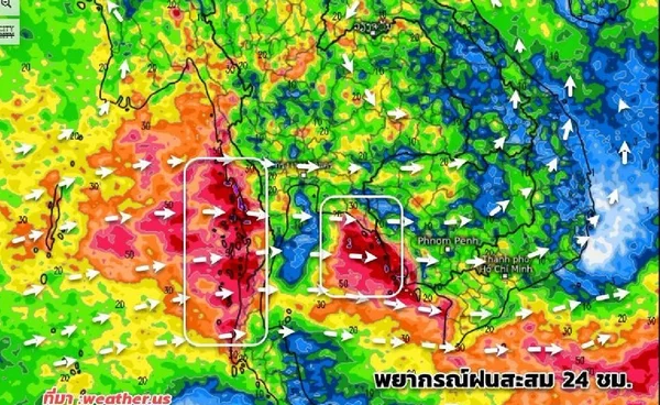 พยากรณ์อากาศ ช่วงวันที่ 15-18 ส.ค. ทั่วไทยฝนเพิ่ม เหนือ อีสาน ตะวันออก ใต้ ระวังฝนตกหนักมาก