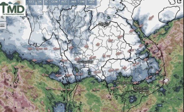 25-27 ต.ค.ลมหนาวอ่อนกำลัง ไทยตอนบนอุ่นขึ้น 1-3 องศาฯ ภาคใต้ฝนตกหนักถึงปลายต.ค.