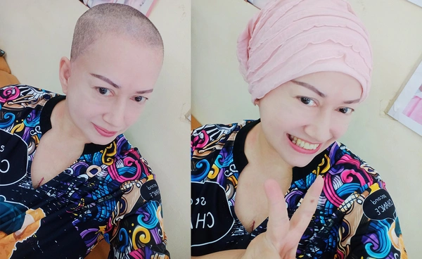 เผยภาพล่าสุด "แหม่ม อลิษา" โกนผมสู้มะเร็งปอด 