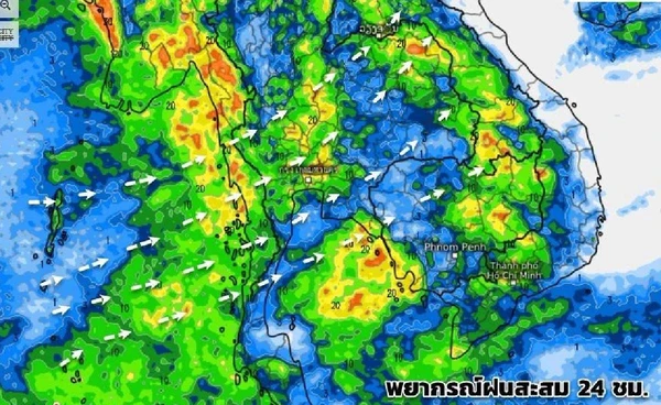 8-13 ก.ค. ฝนชุกต่อเนื่อง เหนือ อีสาน ตะวันออก ใต้ ระวังฝนตกหนักถึงหนักมาก