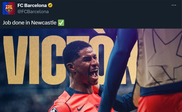 แรชฟอร์ดฮีโร่เหมาสอง พาบาร์เซโลน่าบุกเชือดนิวคาสเซิ่ล 2-1