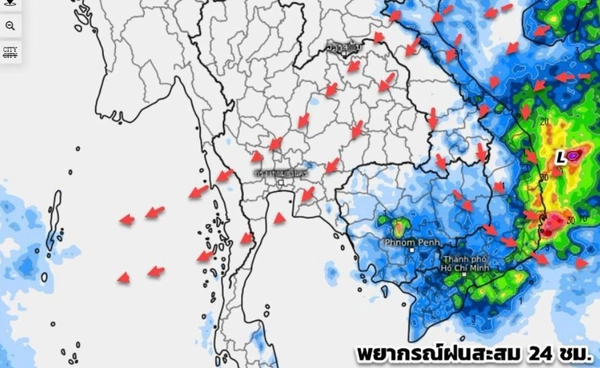 เตือนฝนเพิ่มขึ้นทั่วไทย ช่วงวันที่ 4-7 ธ.ค.นี้ จากคลื่นกระแสลมตะวันออก