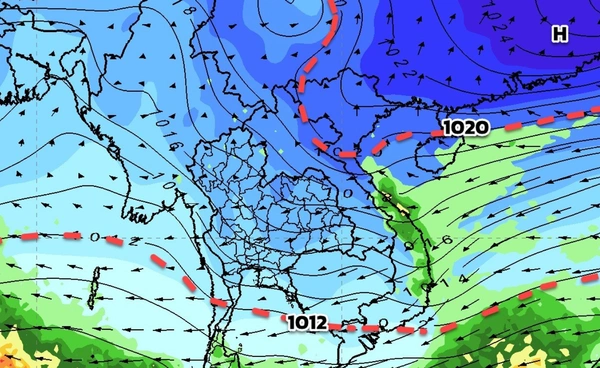 “ลมหนาว” มาแล้ว  ปกคลุมไทยตอนบน 15-17 ธ.ค.  ส่วนภาคใต้ตอนล่างระวังฝนหนัก   