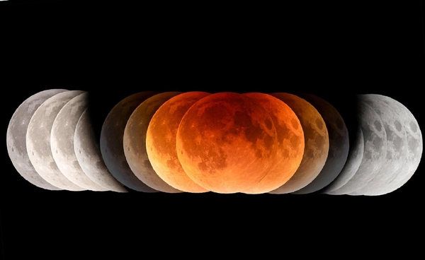 เปิดภาพลำดับปรากฏการณ์ "จันทรุปราคาเต็มดวง" เหนือท้องฟ้าเมืองไทย