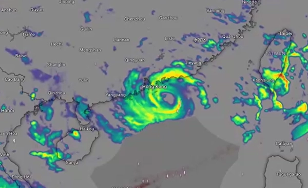 ฮ่องกง ประกาศเตือนภัยสูงสุดระดับ 10 รับมือ "พายุวิภา"