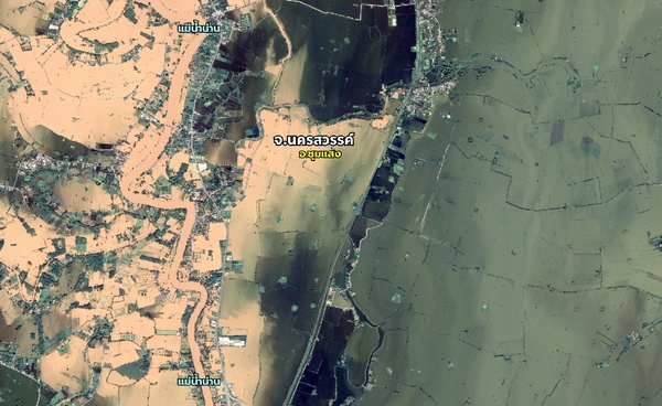 “จิสด้า” เปิดภาพ 3 จังหวัดภาคกลาง น้ำท่วมหนักเสียหายกว่า 2.9 แสนไร่