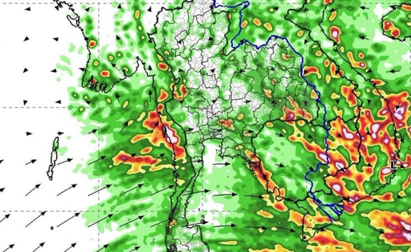 เตือน 17-19 ก.ย. มรสุมแรง หย่อมความกดอากาศต่ำใกล้เวียดนาม ตะวันออก-ใต้ระวังฝนหนักมาก