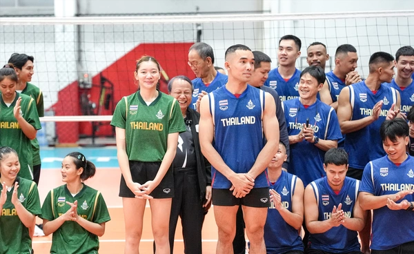 ทีมวอลเลย์บอลไทย พร้อมรบ!  นายกฯ ตั้งเป้า 2 แชมป์ซีเกมส์