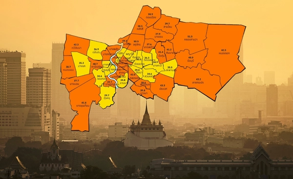 กทม.ค่าฝุ่นพุ่งส่งท้ายปี 68  เริ่มส่งผลกระทบต่อสุขภาพ
