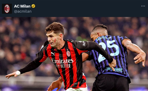 พูลิซิชซัดชัยพามิลานบุกเฉือนอินเตอร์ 1-0 ทะยานขึ้นรองจ่าฝูง