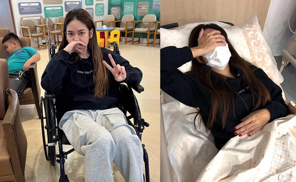 แห่ส่งกำลังใจ "น้ำหวาน ซาซ่า" หลังปวดหัวหนักจนต้องแอดมิทกะทันหัน