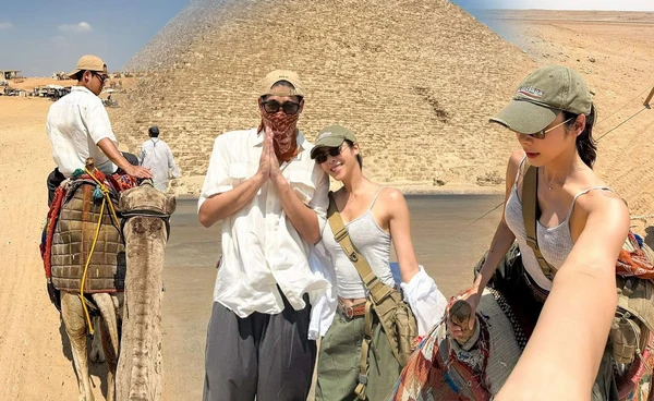 หรือจะเปิดตัวอีกคู่? พิชญ์ กาไชย ร่วมทริป เบเบ้ ชมพีระมิดที่อียิปต์