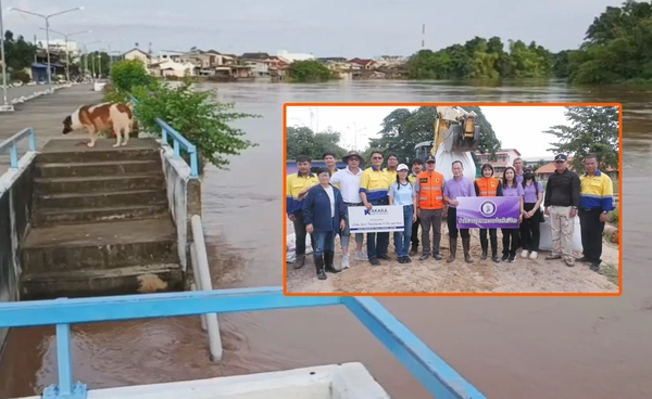 แม่น้ำน่านล้นตลิ่ง! พิจิตรเร่งเสริมแนวกั้นน้ำ เหมืองทองอัคราฯ สนับสนุนบิ๊กแบ๊ก 360 ถุง