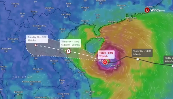 จีน-เวียดนาม เตรียมรับมือไต้ฝุ่น "คาจิกิ"