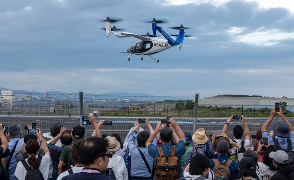แท็กซี่บินไฟฟ้า Joby โชว์ตัวบนเวทีโลกในงานโอซาก้า Expo 2025 ที่ญี่ปุ่น