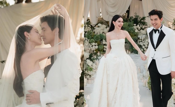 จาก "แฟน" สู่ "สามี-ภรรยา"  อย่างเป็นทางการ "ใหม่-เต๋อ" ลั่นระฆังวิวาห์หวานชื่น