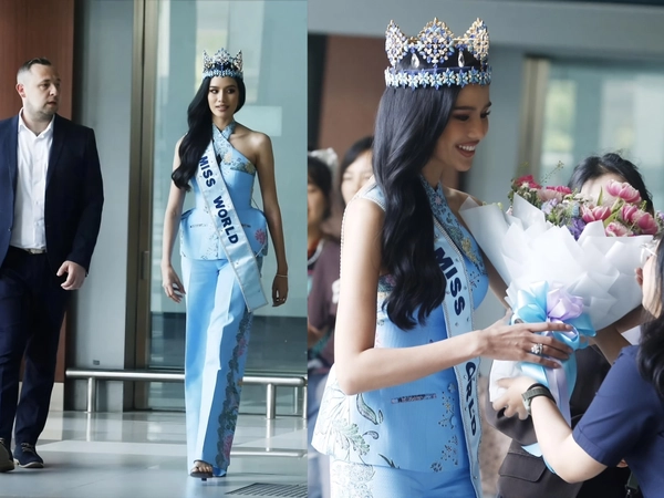 ภารกิจแรกมงฟ้า!!  "โอปอล-สุชาตา" Miss World 2025 เยือนอินโดนีเซีย 