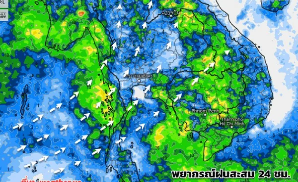 10-15 ส.ค.ทั่วไทยมีฝนเพิ่มขึ้น ร่องมรสุมพาดผ่านไทยตอนบน