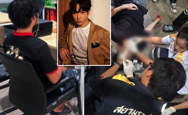 เป๊ก ผลิตโชค ถูกฟันคางกลางปั๊มในกรุง มือมีดวัย 21 ถูกจับทันควัน