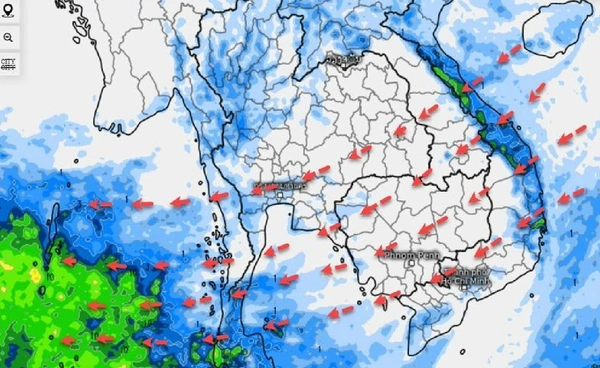 พยากรณ์อากาศ 7 วัน  ลมหนาวระลอกใหม่แผ่จากจีน 7-12 ธ.ค.ไทยตอนบนเย็นลง ส่วนภาคใต้ฝนลดลง
