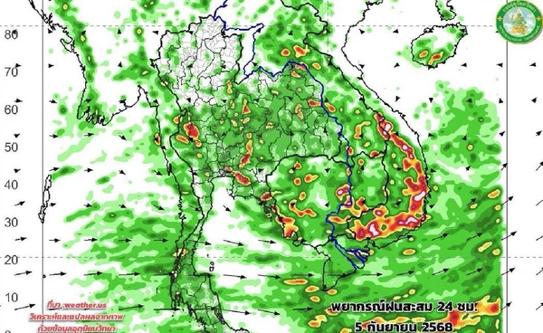 5-10 ก.ย. ทั่วไทยฝนชุก ระวังน้ำท่วมฉับพลัน