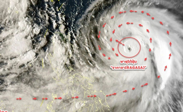 “พายุไต้ฝุ่นรากาซา” อุตุฯ เผยอิทธิพลพายุนี้ ทำมรสุมพัดปกคลุมไทย จะมีกำลังแรงขึ้น