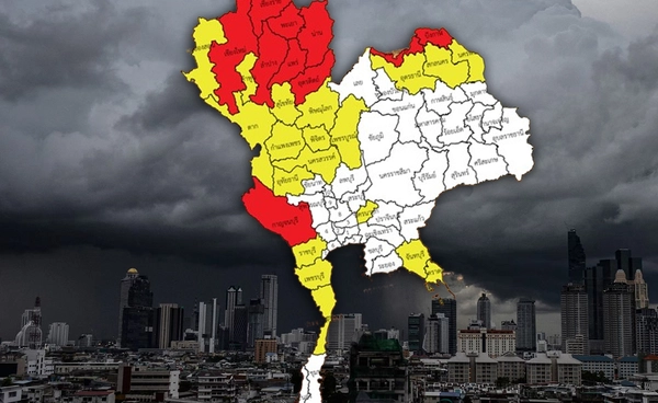 กรมอุตุฯ เตือน “พายุวิภา” เปิดรายชื่อจังหวัดเสี่ยงภัยฝนตกหนัก ระดับสีแดง 