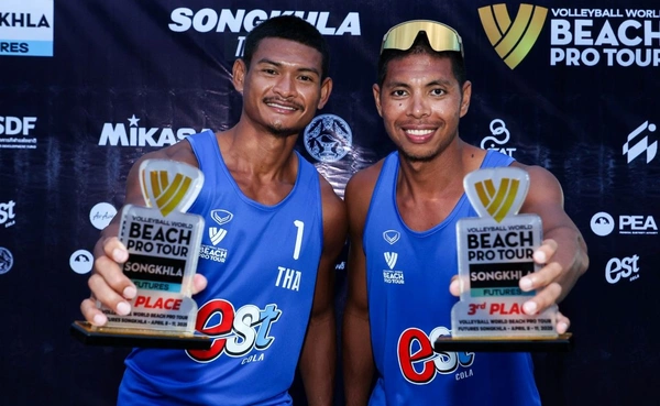 บัลลือ-ดุลวินิจ คว้าอันดับ 3 ปลอบใจ! ในรายการ "เวิลด์ บีช โปรทัวร์ ฟิวเจอร์" ที่สงขลา
