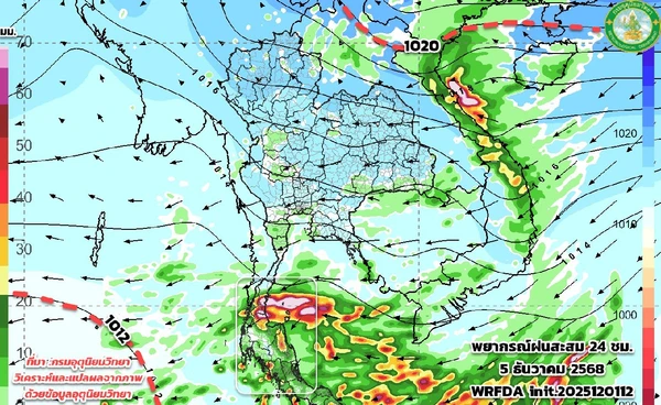 เตือนอากาศแปรปรวน มีฝนเพิ่มช่วงหยุดยาววันพ่อ