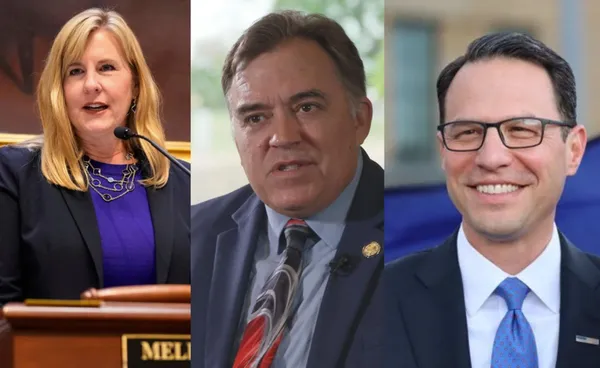 (ซ้ายไปขวา) เมลิสสา ฮอร์ทแมน, จอห์น ฮอฟฟ์แมน, จอร์จ ชาไพโร