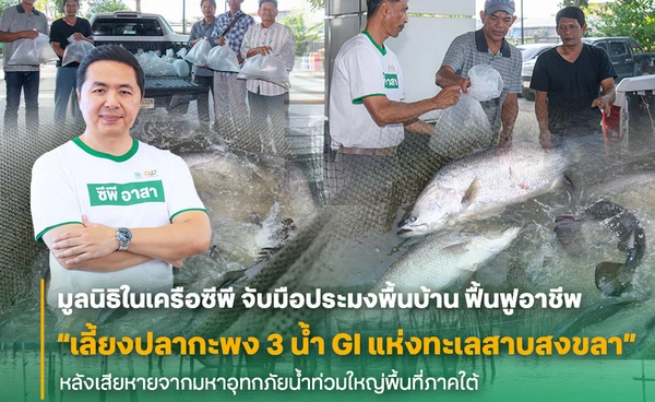 มูลนิธิเจริญโภคภัณฑ์พัฒนาชีวิตชนบท เดินหน้าฟื้น “ปลากะพง 3 น้ำ GI แห่งทะเลสาบสงขลา” 