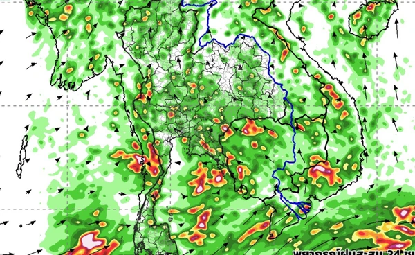 14-23 ก.ย. ฝนตกต่อเนื่อง  อิทธิพลจากร่องมรสุมพาดผ่าน