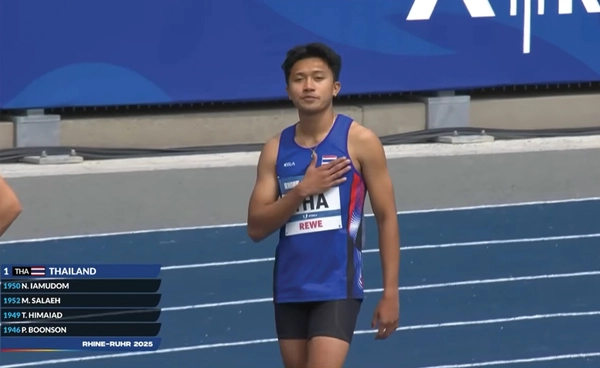 "บิว" ภูริพล ช่วยทีมไม่ไหว! พลาดเหรียญรางวัล 4X100 เมตร กีฬามหาวิทยาลัยโลก ที่เยอรมนี