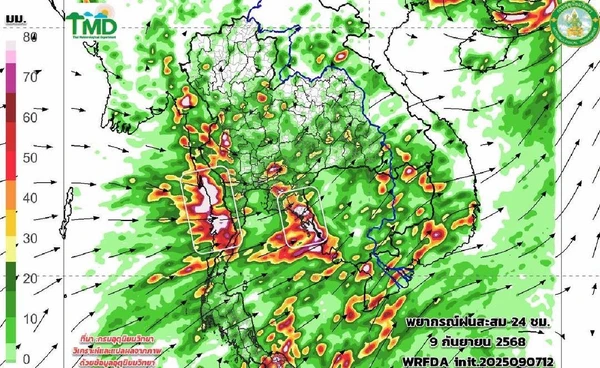 8-13 ก.ย. ฝนชุกทุกภาค เตือนระวังน้ำท่วมฉับพลัน