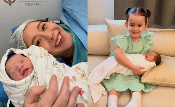  “ไอซ์ อภิษฎา” คลอดลูกชายแล้ว ตั้งชื่อ “น้องโนอา” พี่สาว “เลอา” เห่อน้องหนักมาก 