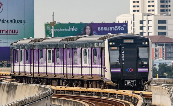 เปิดแผนที่ "รถไฟฟ้าสายสีม่วง" รวมมูลค่าก่อสร้างกว่า 82,000 ล้านบาท 