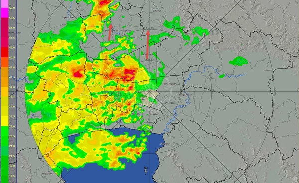 เรดาร์ฝนตกกรุงเทพฯ มีฝนเล็กน้อยถึงปานกลาง ตกสูงสุดเขตพระนคร
