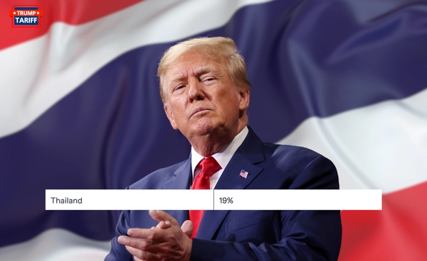 ไทยโดนภาษีทรัมป์ 19% เท่ากับกัมพูชาและมาเลเซีย มีผลทันที