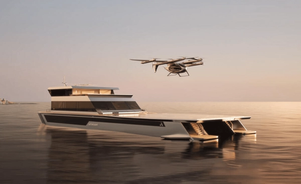 จีนล้ำ ! เผย “ลานบินลอยน้ำ” ไร้คาร์บอน รองรับ “eVTOL” เชื่อมขนส่งทางทะเล-อากาศ 