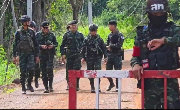 สถานการณ์บ้านหนองจานล่าสุด ปชช.ให้กำลังใจจนท. ก่อน"วางหมุดแนวเขต" พรุ่งนี้