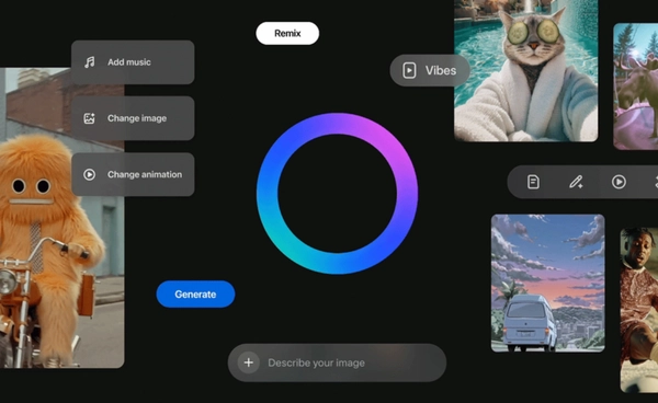 Meta เปิดตัว "Vibes" แสดงฟีดวิดีโอสั้นที่สร้างด้วย AI ตามความชอบส่วนบุคคล