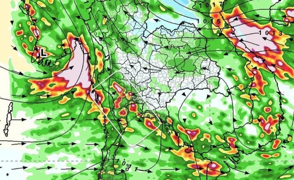 เริ่มต้นฤดูหนาว  ทั่วไทยยังมีฝนชุก  4-6 พ.ย. อากาศเย็นลงเล็กน้อย   