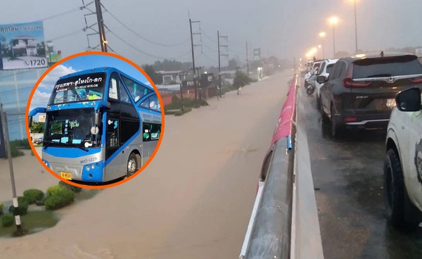 บขส. หยุดเดินรถ 5 เส้นทางภาคใต้ชั่วคราว หลังน้ำท่วมหาดใหญ่สูง