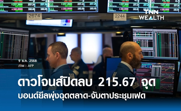 หุ้นดาวโจนส์วันนี้ 9 ธันวาคม 2568 ปิดลบ 215.67 จุด จับตาประชุมเฟด