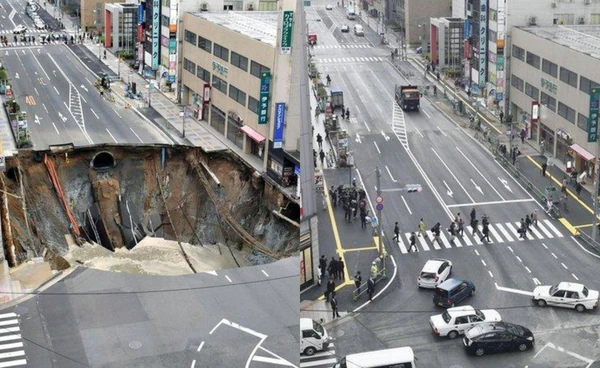 “หลุมยุบ 30 เมตร” ญี่ปุ่นเคยซ่อมเสร็จได้ในเวลา 48 ชั่วโมง