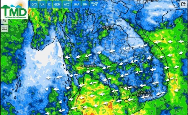 16-21 ต.ค. ใต้ฝนหนัก เจอทั้งร่องมรสุมและลมมรสุม ระวังน้ำท่วมฉับพลัน