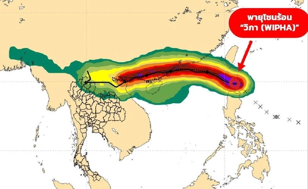 โซนร้อนวิภาจ่อขึ้นฝั่งที่เวียดนาม เตือนภาคเหนือ อีสาน และกลาง ระวังฝนตกหนัก น้ำท่วม น้ำป่า