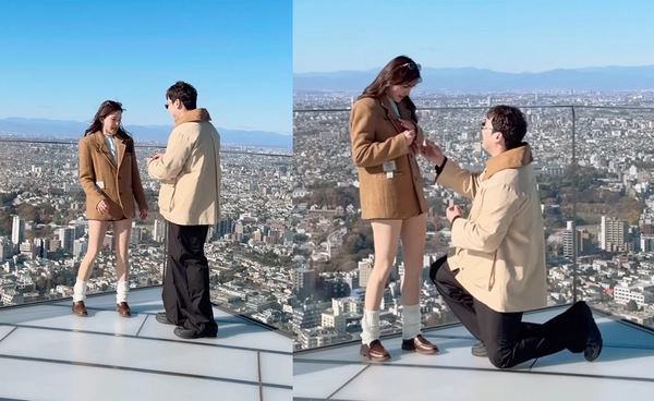 เปิดเส้นทางรัก 8 ปี "แกงส้ม-ดาว" กับโมเมนต์หวานคุกเข่าขอแต่งงาน